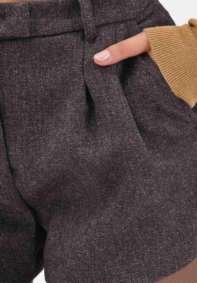 Shorts marrone da donna a palloncino miniatura 3