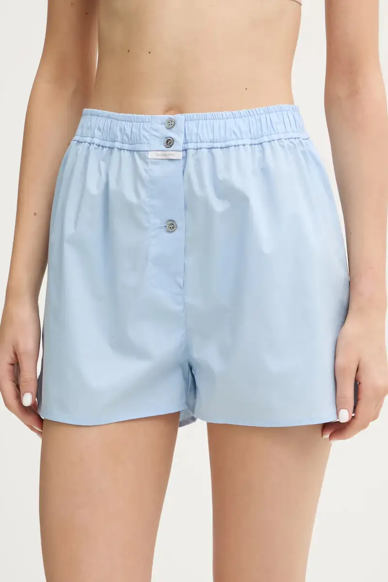 shrots pigama in lana colore blu 8I0171 AH74