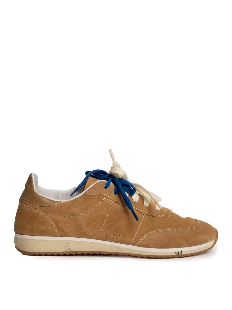 Sneakers Running Skin 93 In Pelle Scamosciata Beige