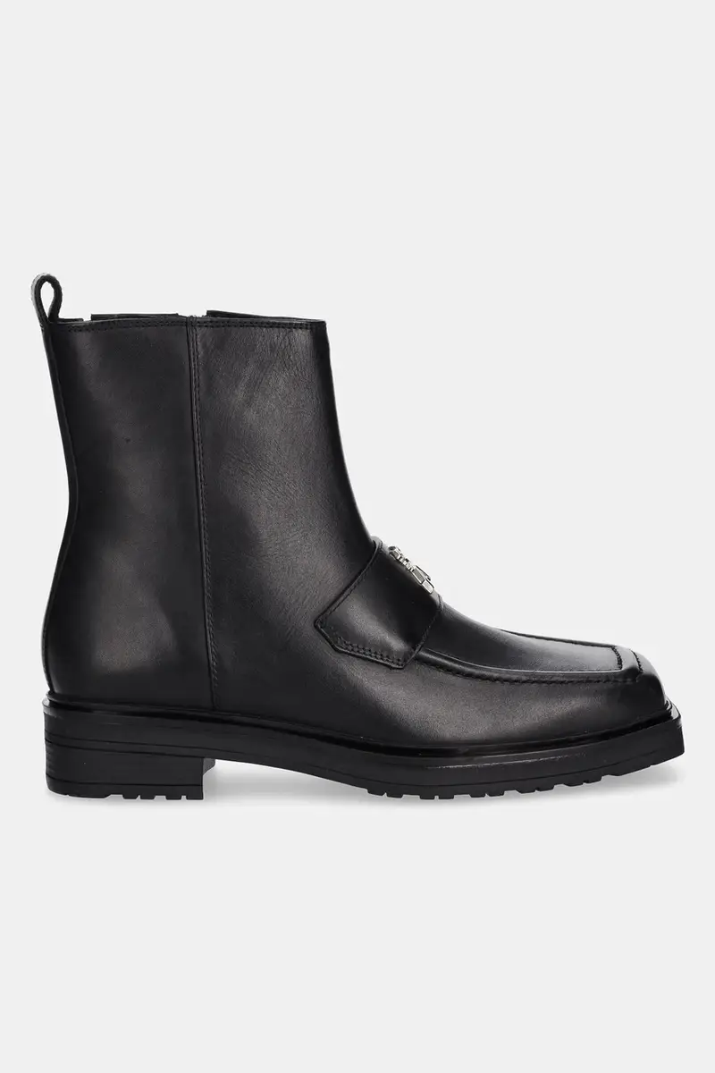 stivaletti alla caviglia in pelle colore nero 2Y0034 L048 K103 miniatura 2