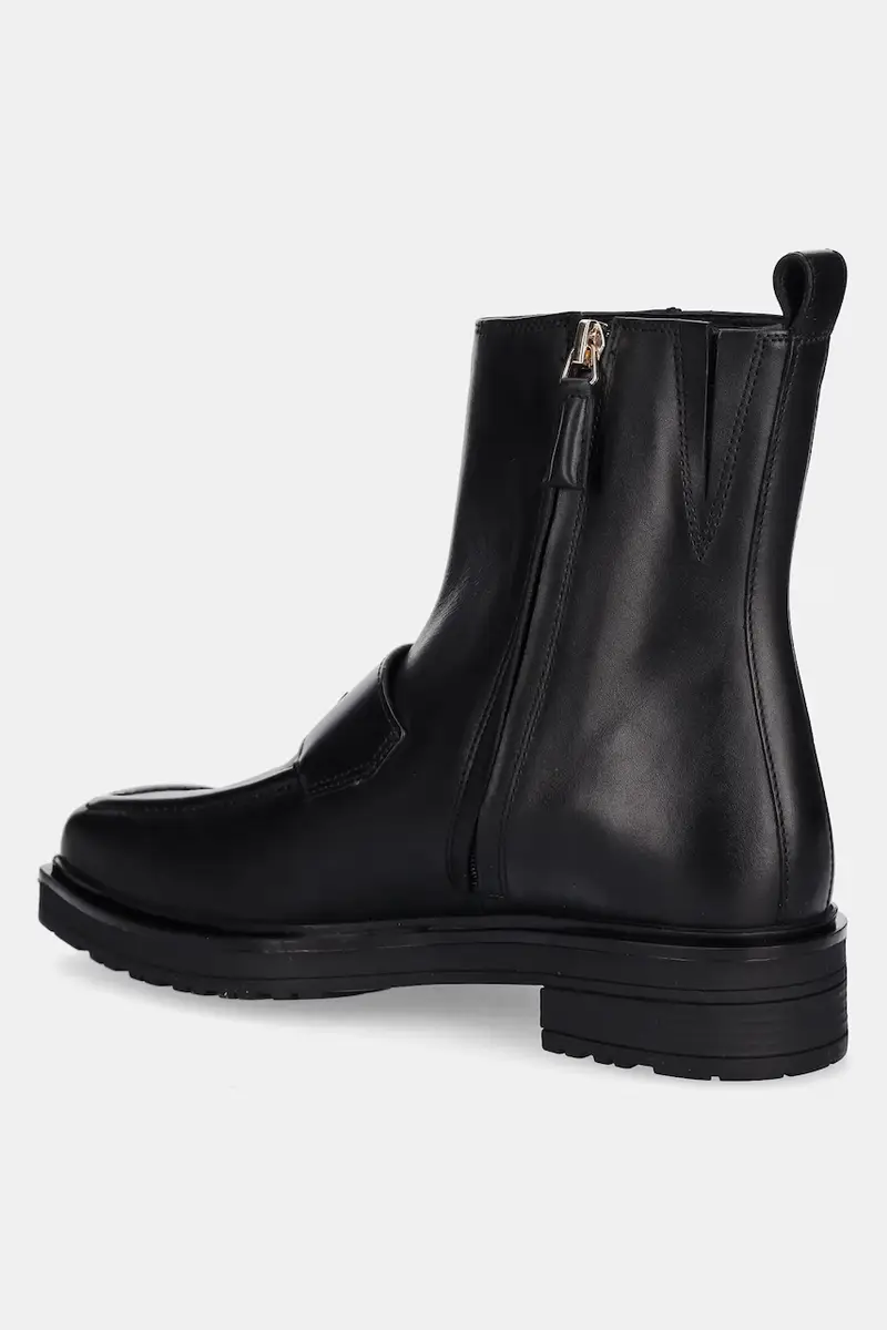 stivaletti alla caviglia in pelle colore nero 2Y0034 L048 K103 miniatura 3