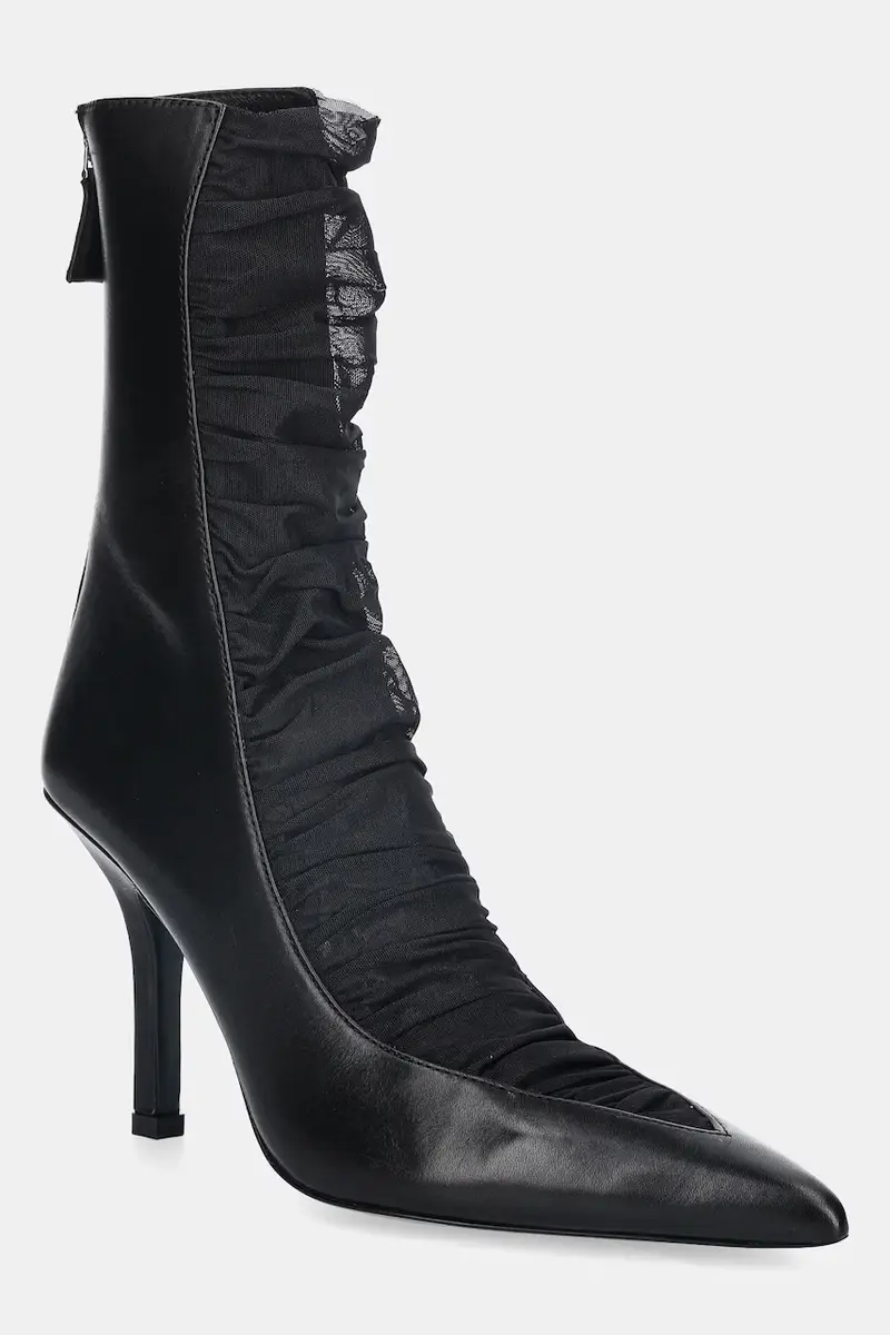 stivaletti alla caviglia in pelle Nero