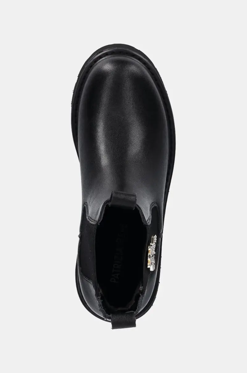 stivaletti in pelle bambino/a colore nero PPJ885 miniatura 4