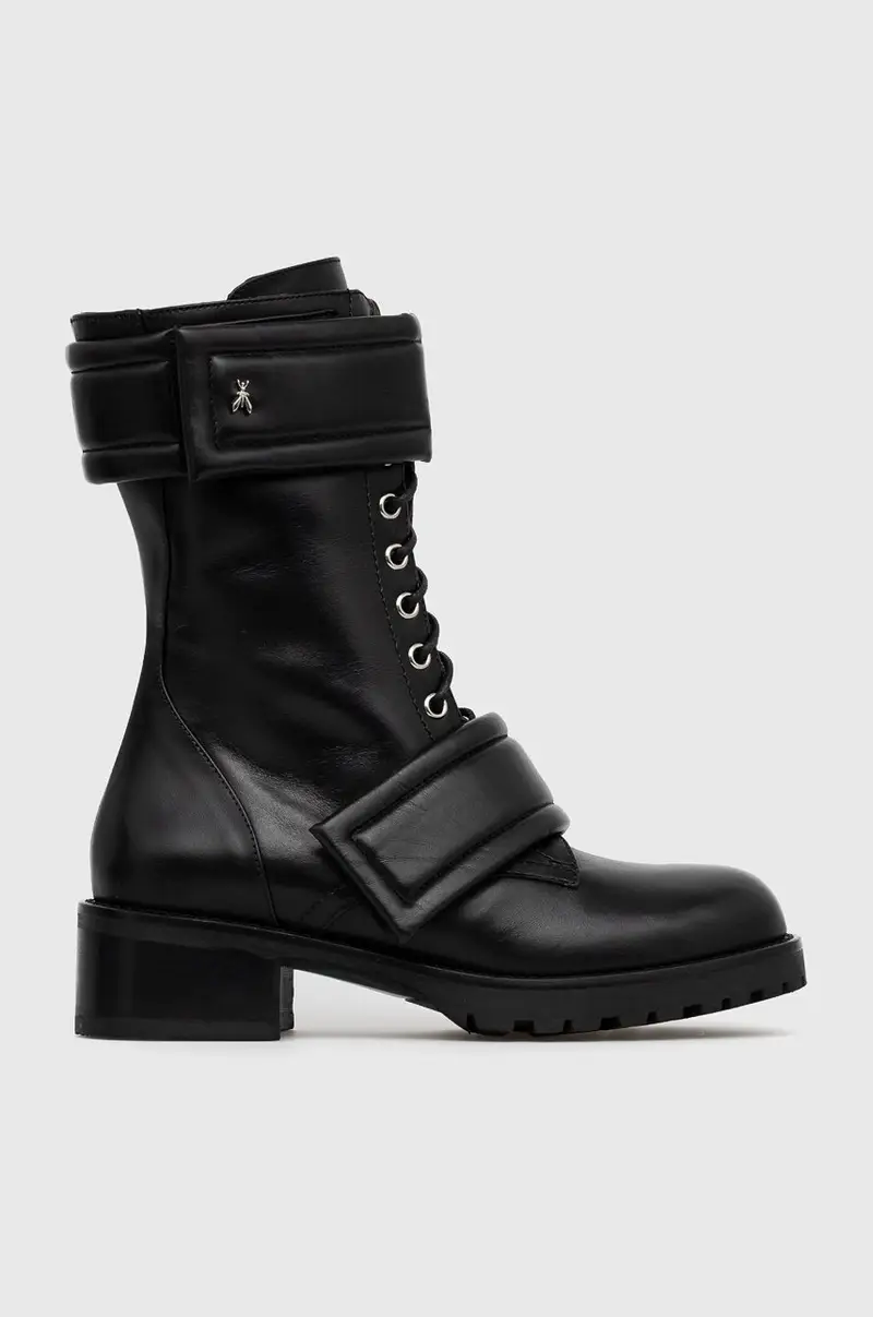 stivali da motociclista in pelle donna Nero