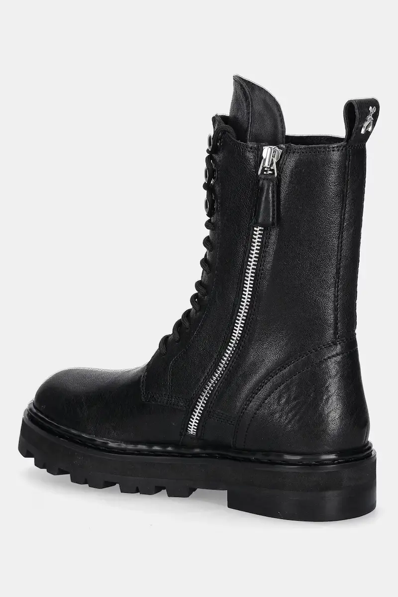 stivali da motociclista in pelle Nero miniatura 3