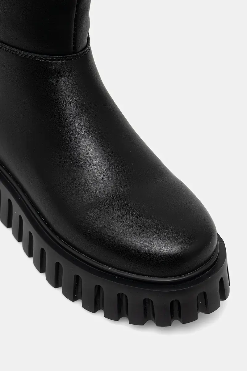 stivali in pelle bambino/a Nero miniatura 4