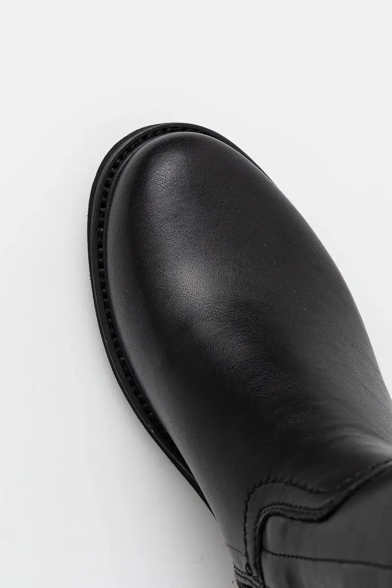 stivali in pelle bambino/a Nero miniatura 5