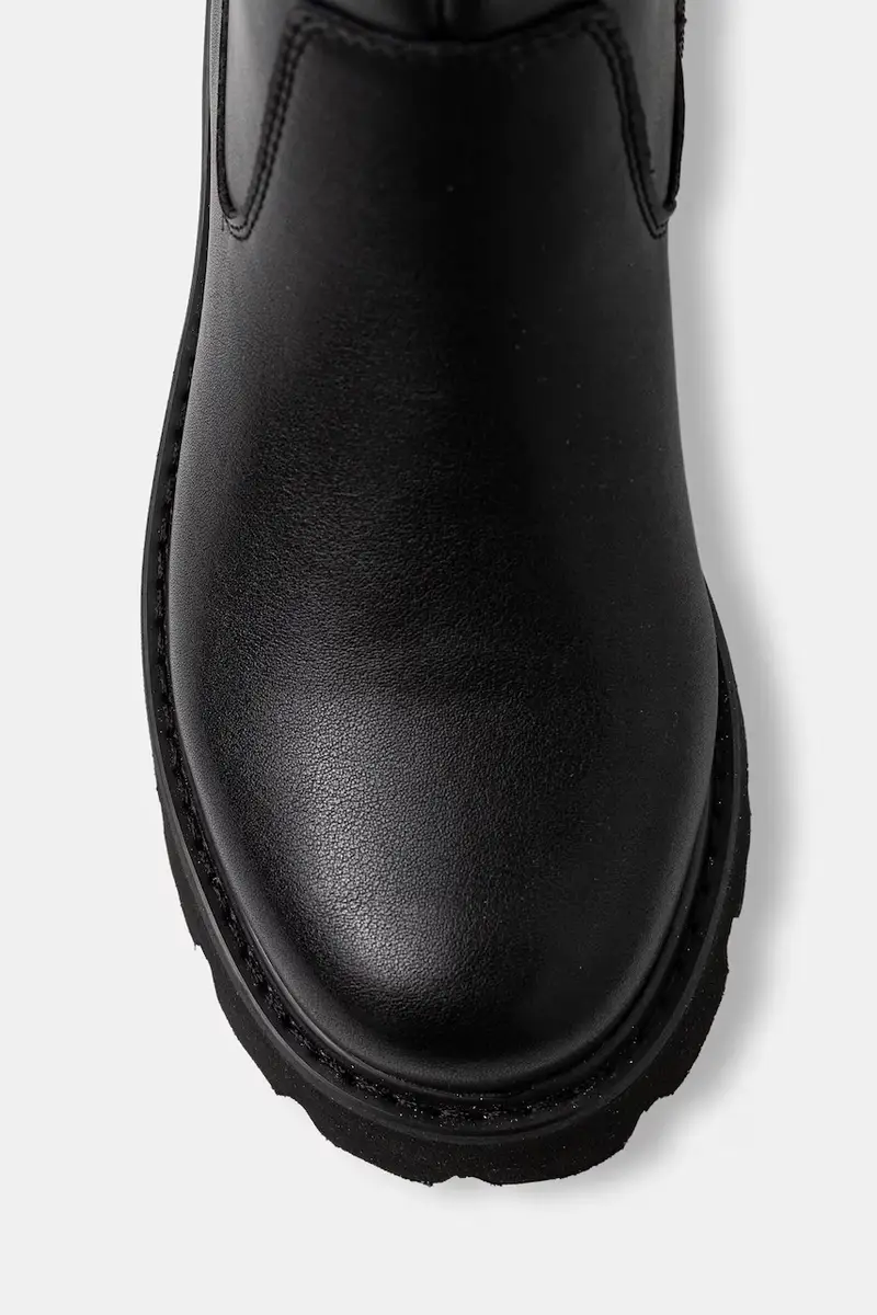 stivali in pelle bambino/a Nero miniatura 4