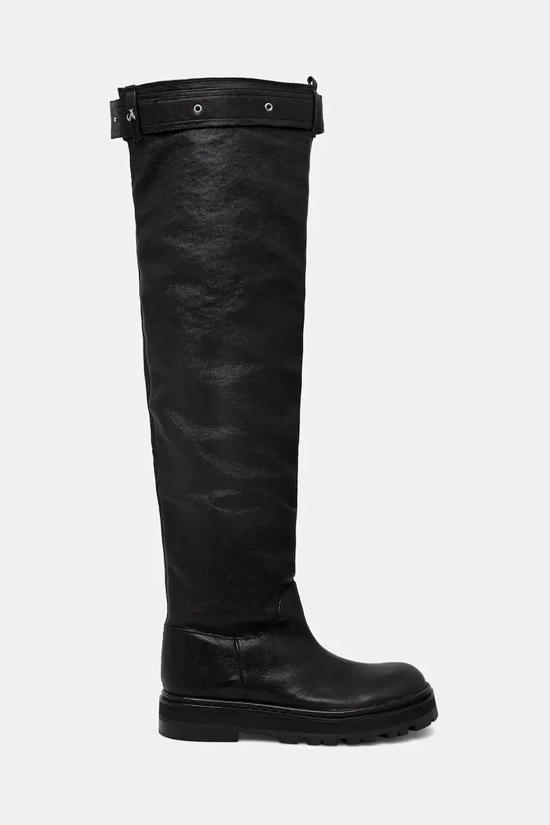 stivali in pelle Nero miniatura 2