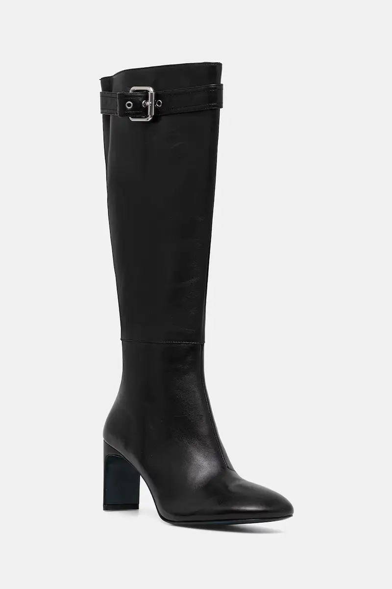 stivali in pelle Nero