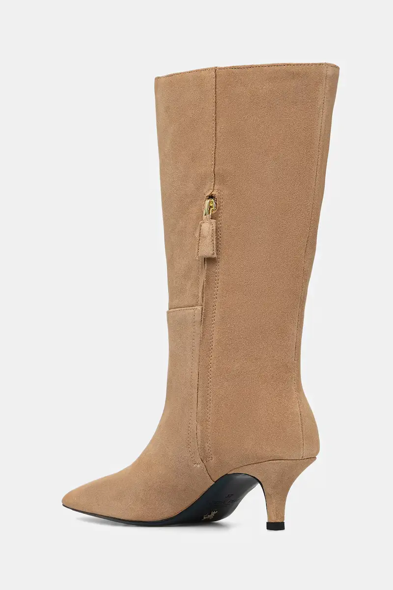 stivali in pelle scamosciata donna colore beige 8Y0138 L033 B768 miniatura 3