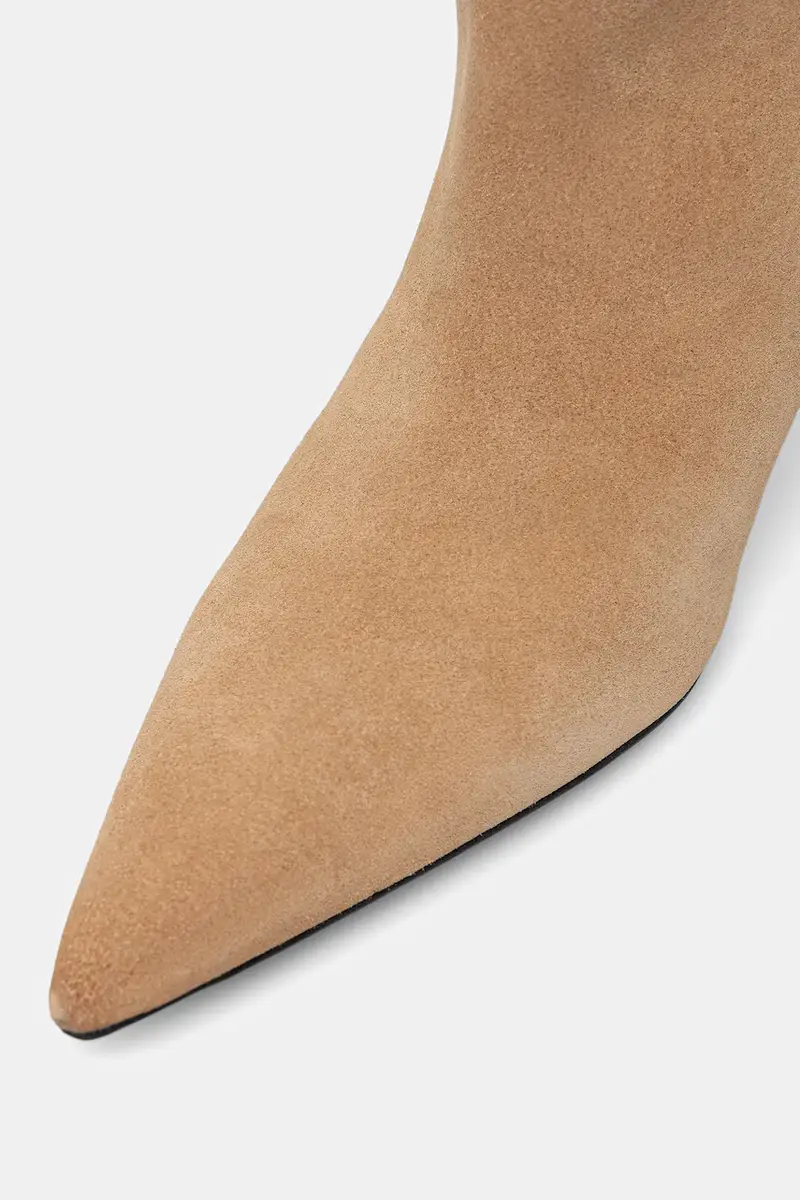 stivali in pelle scamosciata donna colore beige 8Y0138 L033 B768 miniatura 4