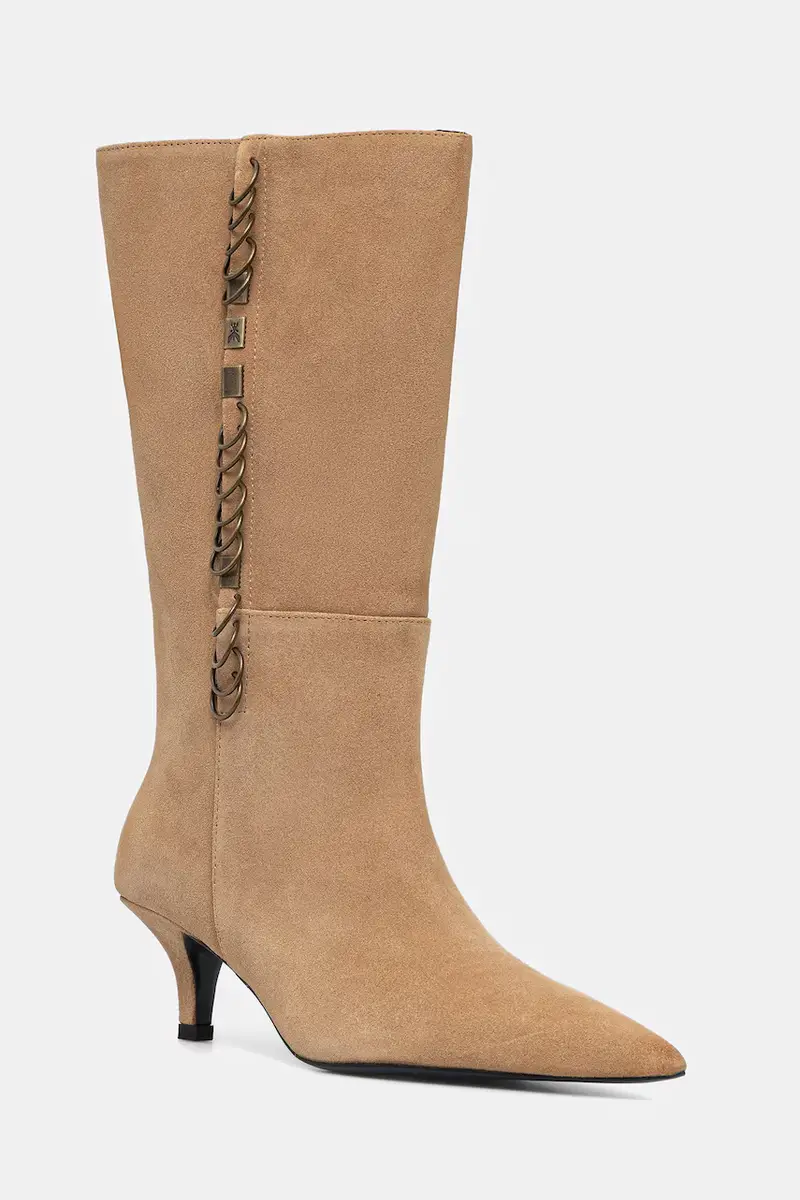 stivali in pelle scamosciata donna colore beige 8Y0138 L033 B768