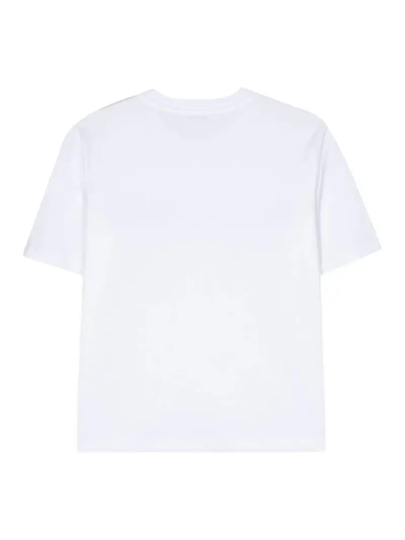 T-shirt bianca logo strass Bianco miniatura 2
