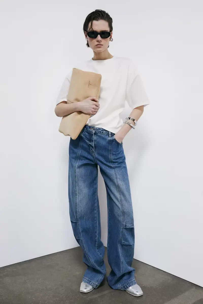 T-shirt con cinturina Bianco