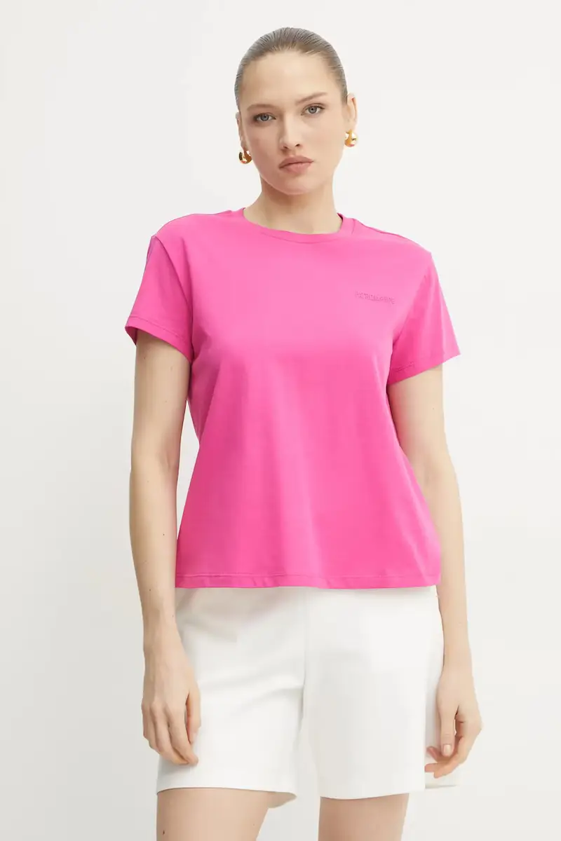 t-shirt in cotone colore rosa