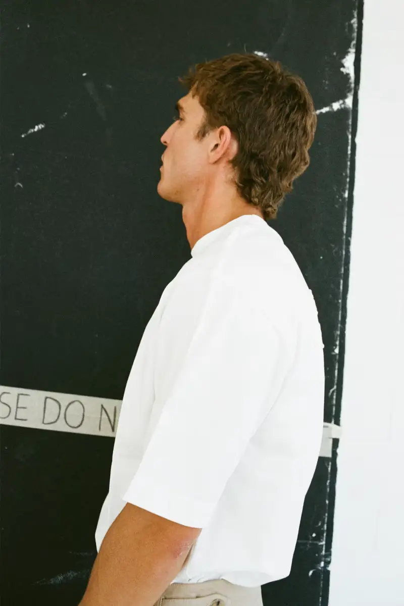 T-shirt in cotone con ricamo Bianco