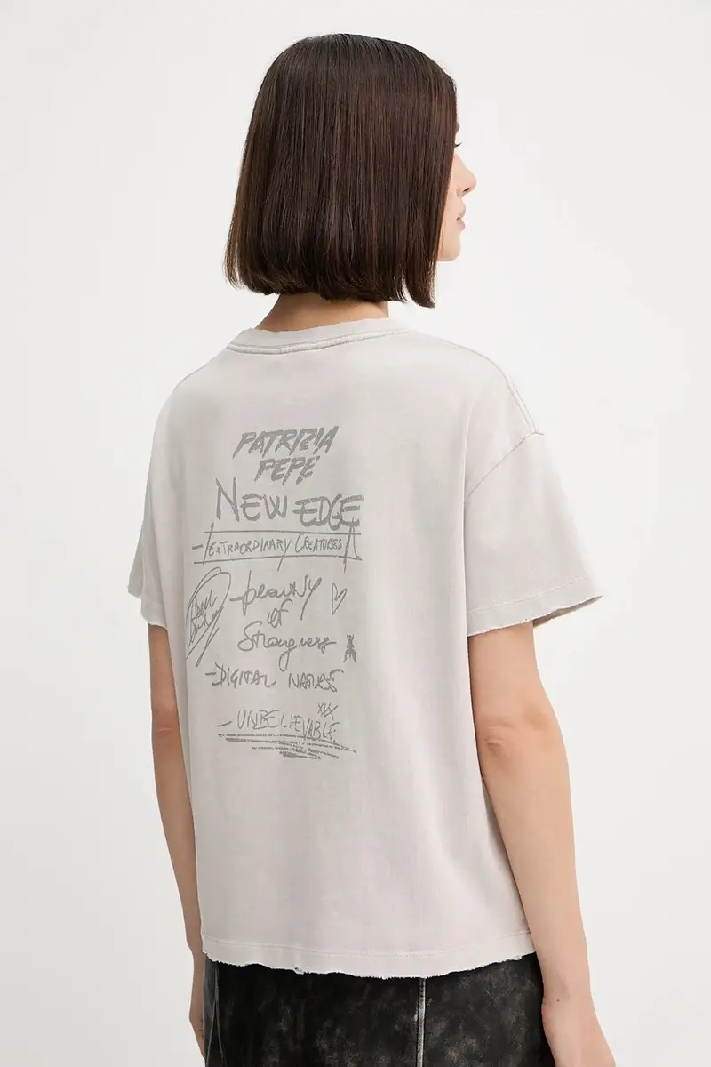 PATRIZIA PEPE T-shirt Donna Beige 3840102 miniatura 3