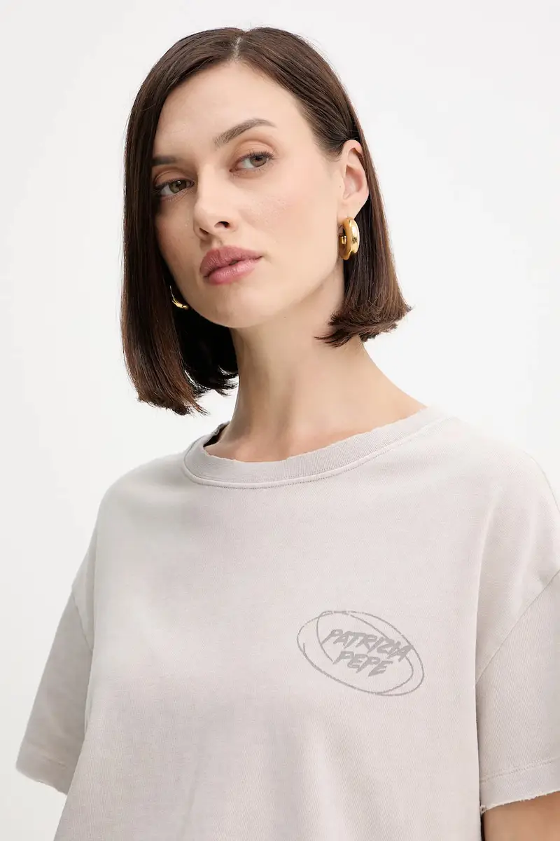 PATRIZIA PEPE T-shirt Donna Beige 3840102 miniatura 4