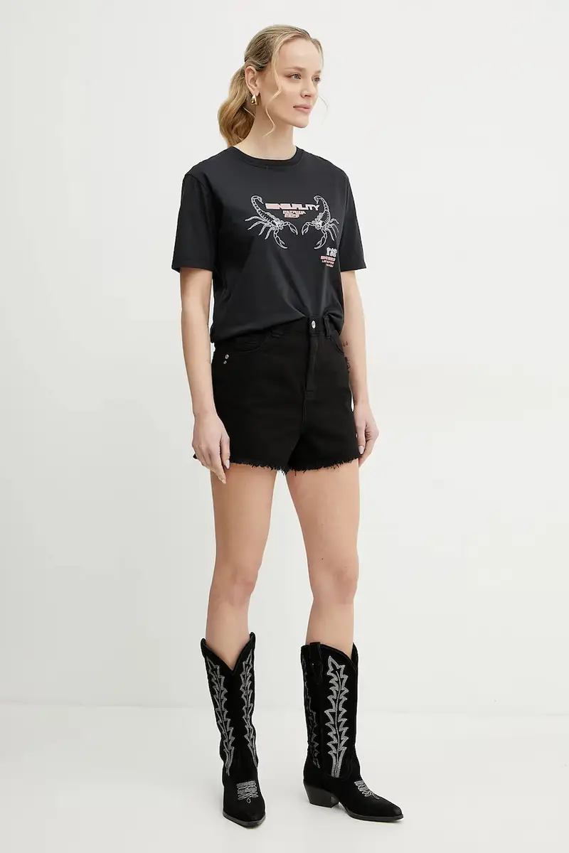 PATRIZIA PEPE T-shirt Donna Nero 3335890 miniatura 2