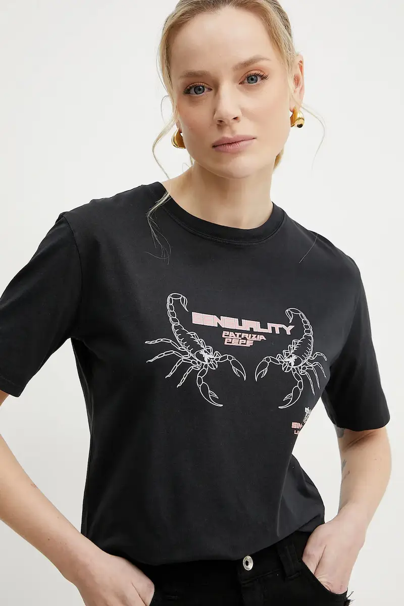 PATRIZIA PEPE T-shirt Donna Nero 3335890 miniatura 4