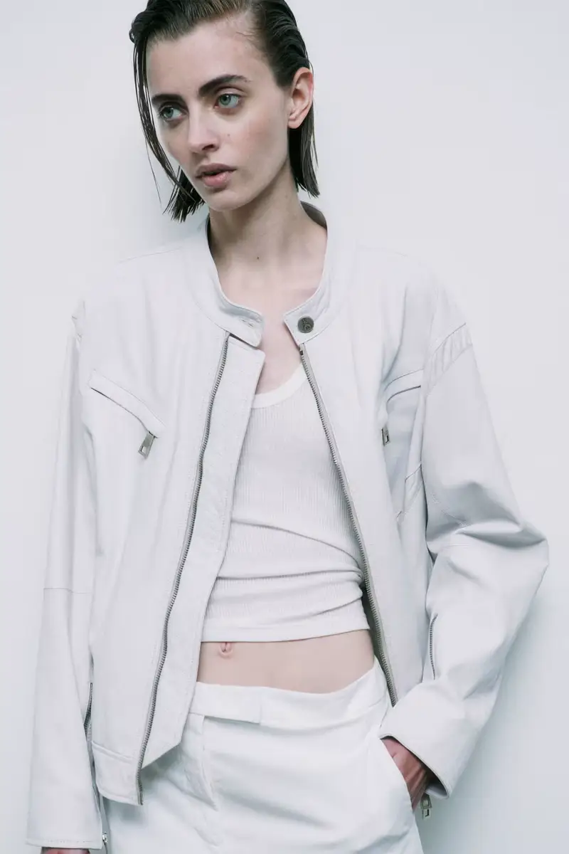 The Racing SKIN Biker Bianco