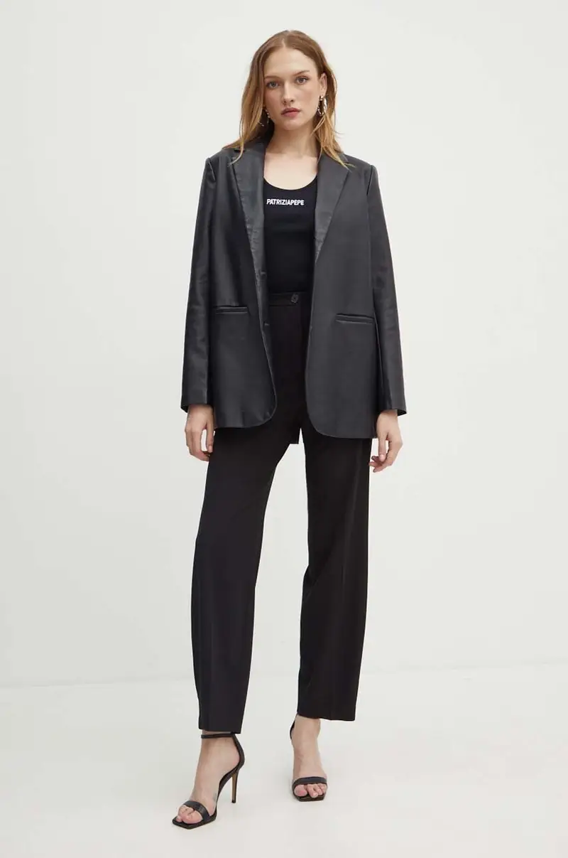 top in cotone colore nero 8M1617 J216 miniatura 2