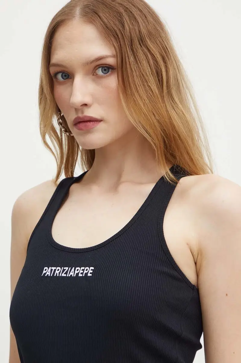 top in cotone colore nero 8M1617 J216 miniatura 4