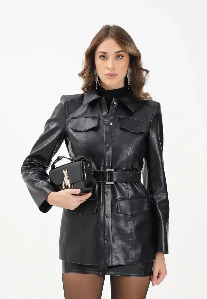 PATRIZIA PEPE Trench Donna Nero 3176393 miniatura 2