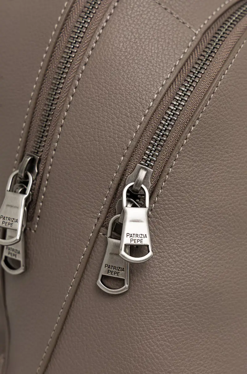 zaino in pelle Marrone miniatura 4