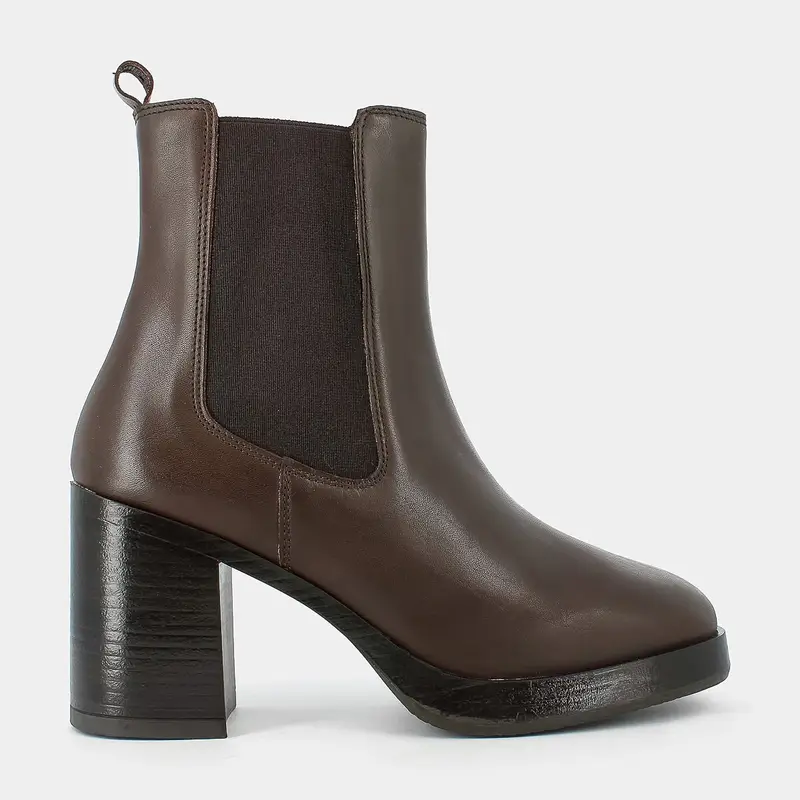 Patti Di Luna Tronchetti da Donna marrone in pelle e tessuto