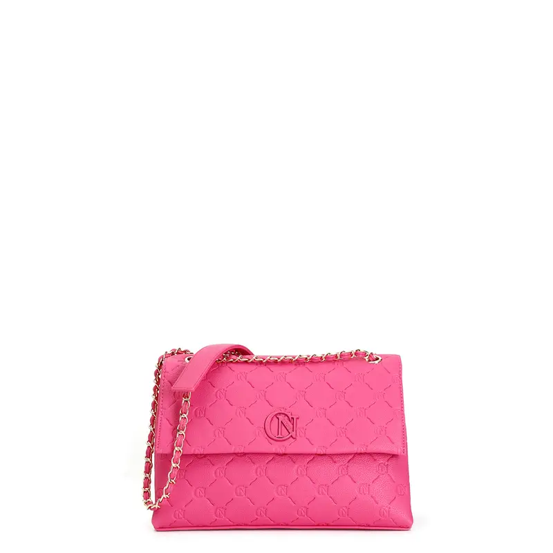 pattina con logo embossed all over fuxia taglia unica