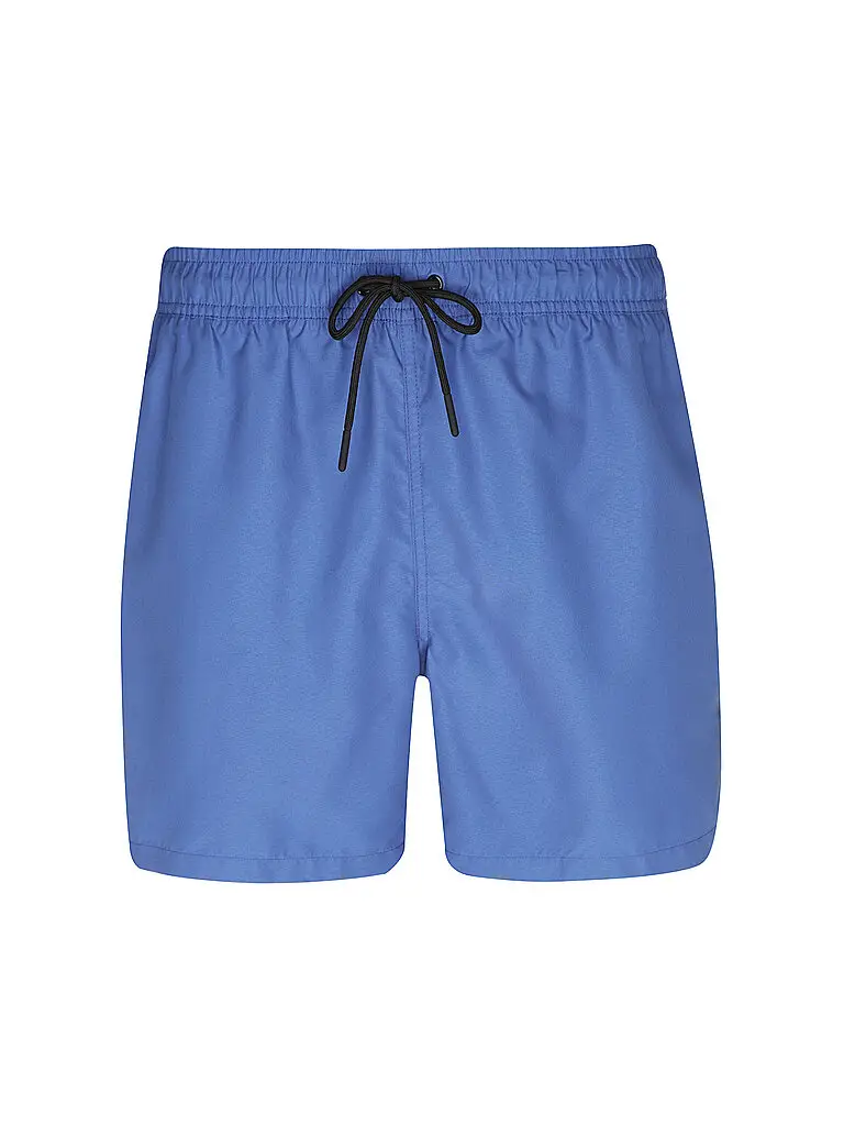Badeshort da uomo tinta unita blu | S