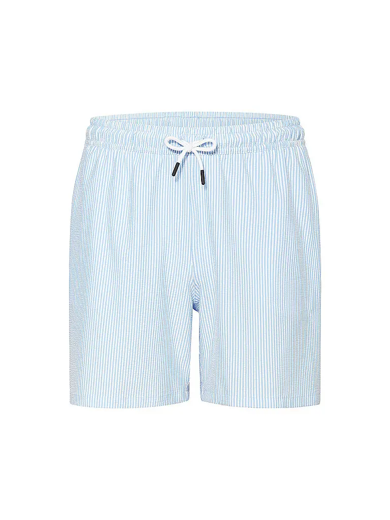 Badeshorts da uomo a righe azzurro | S