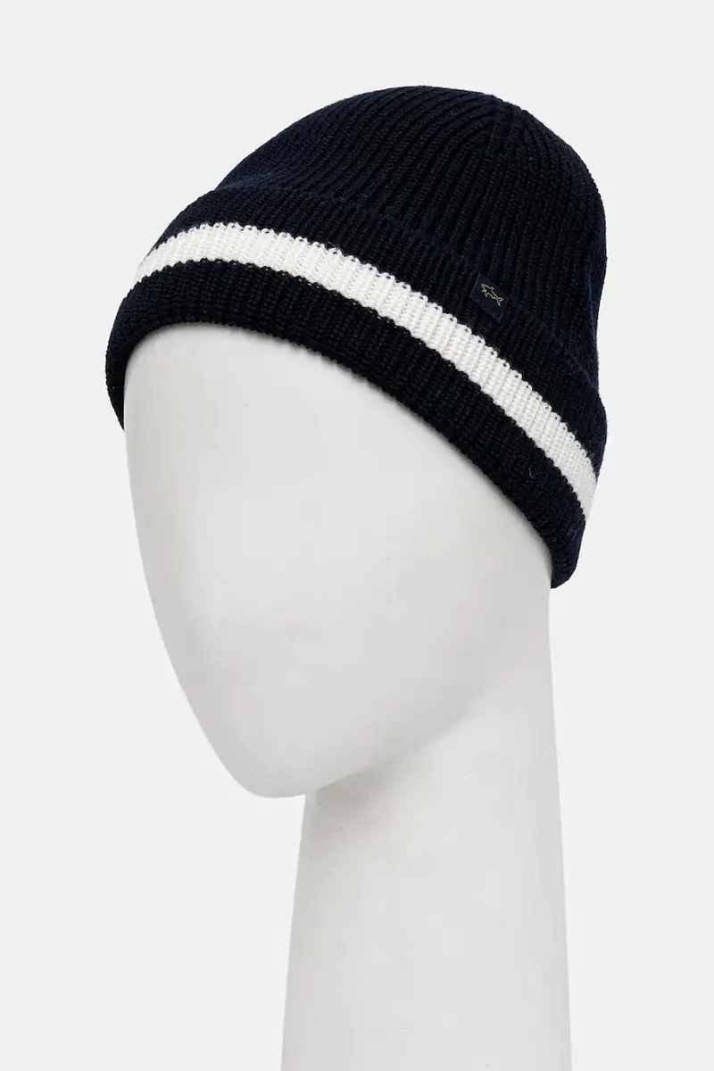 berretto in lana colore blu navy 15317161 miniatura 2