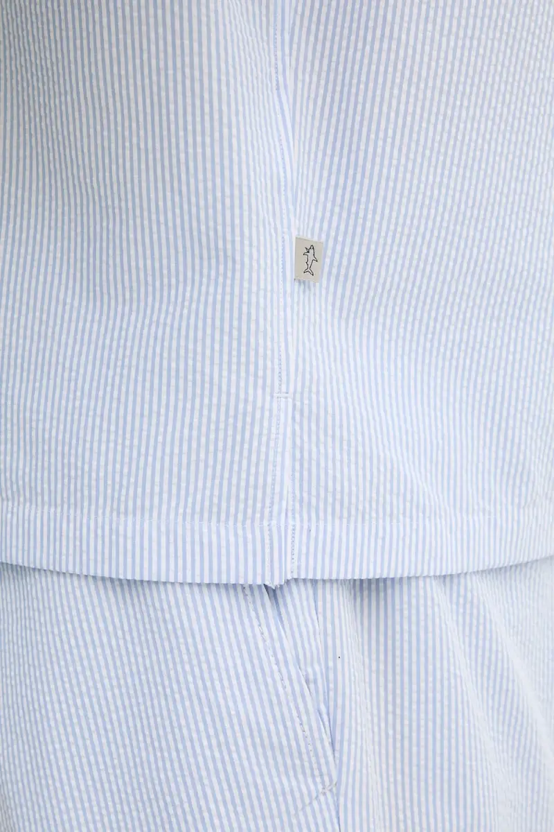 camicia in cotone uomo colore blu 25413289 miniatura 5