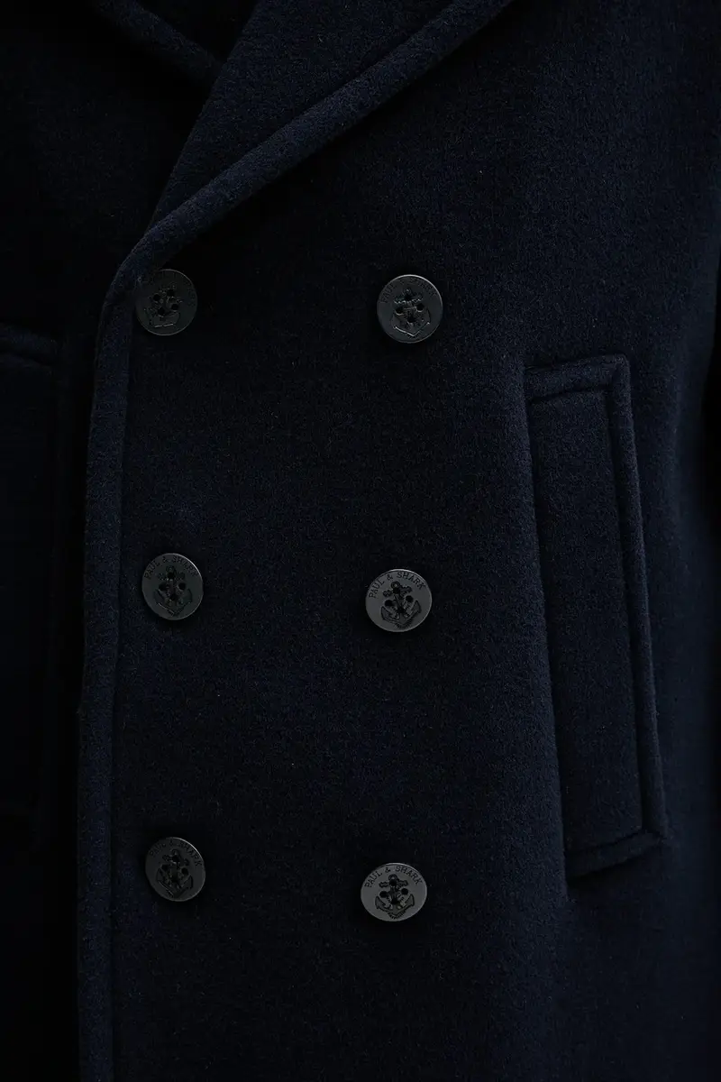 cappotto in lana Blu navy miniatura 5