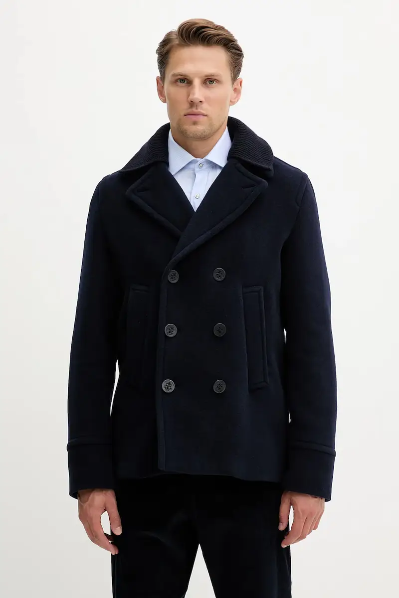 cappotto in lana Blu navy