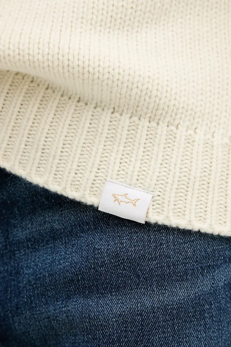 maglione con lana colore beige 15311054 miniatura 5