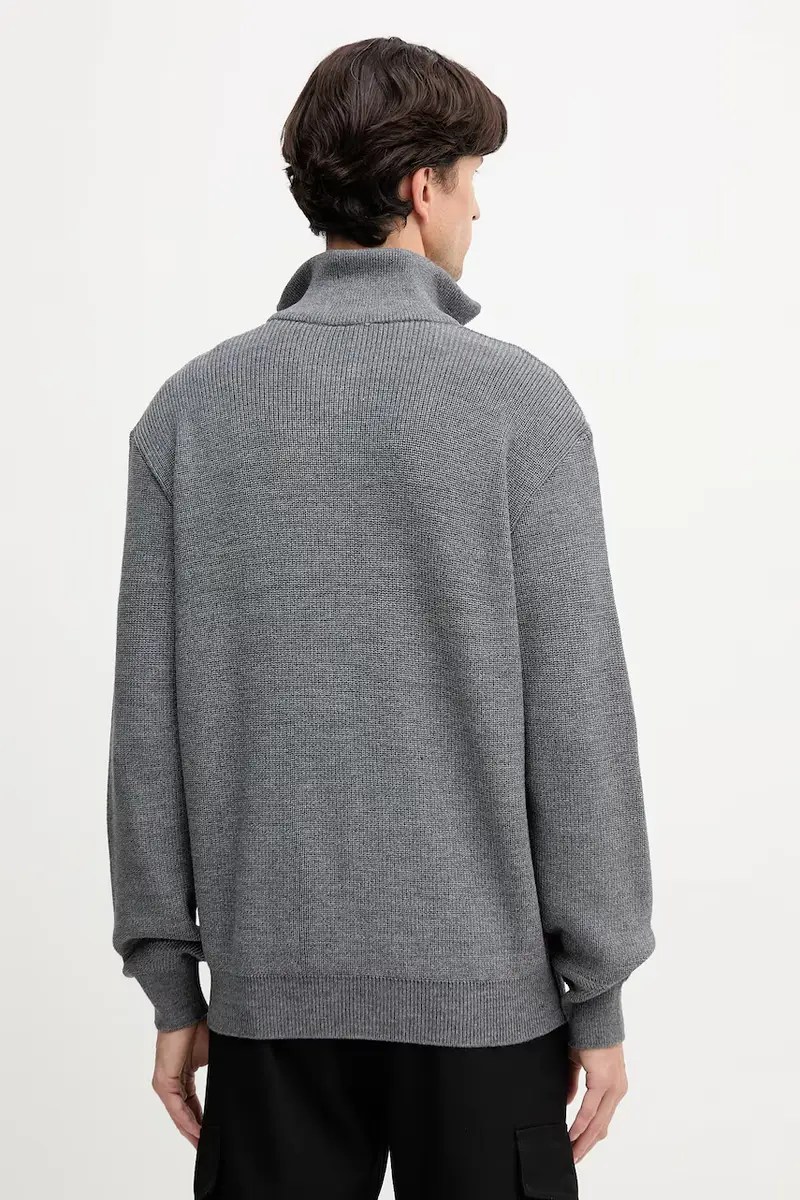 maglione con lana colore grigio 15311168 miniatura 3