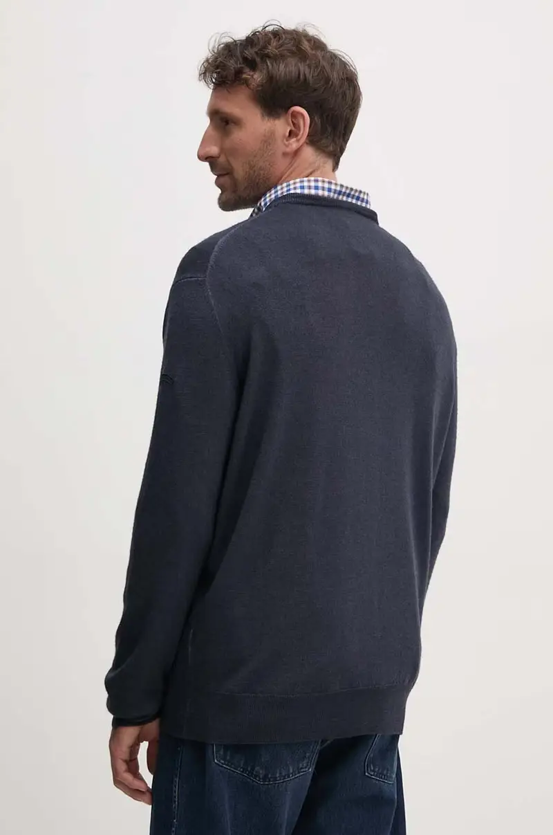 maglione in lana uomo colore blu navy 11311001 miniatura 3