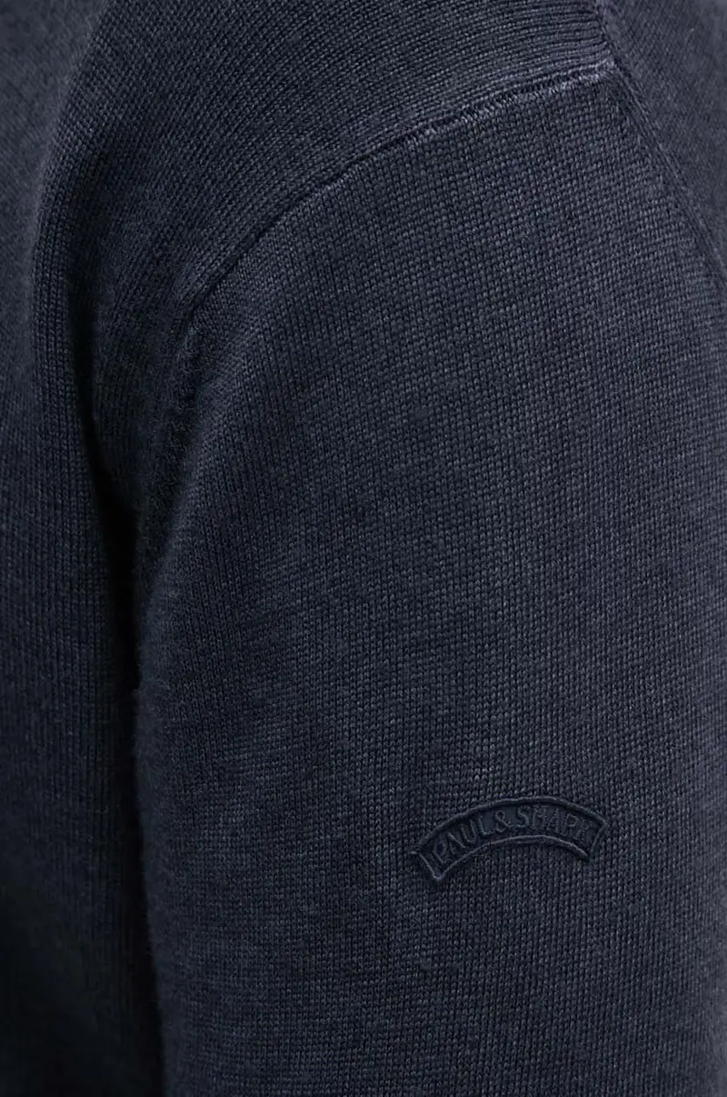 maglione in lana uomo colore blu navy 11311001 miniatura 5