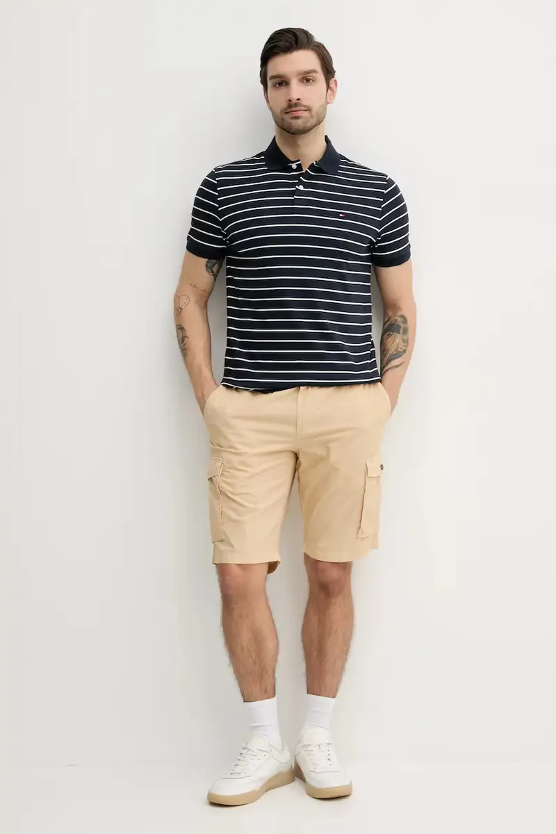 pantaloncini in cotone uomo colore beige 25414025 miniatura 2