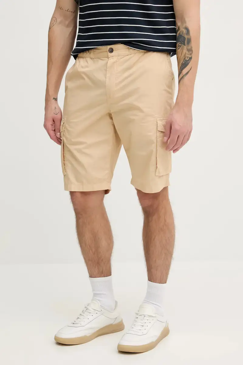 pantaloncini in cotone uomo colore beige 25414025