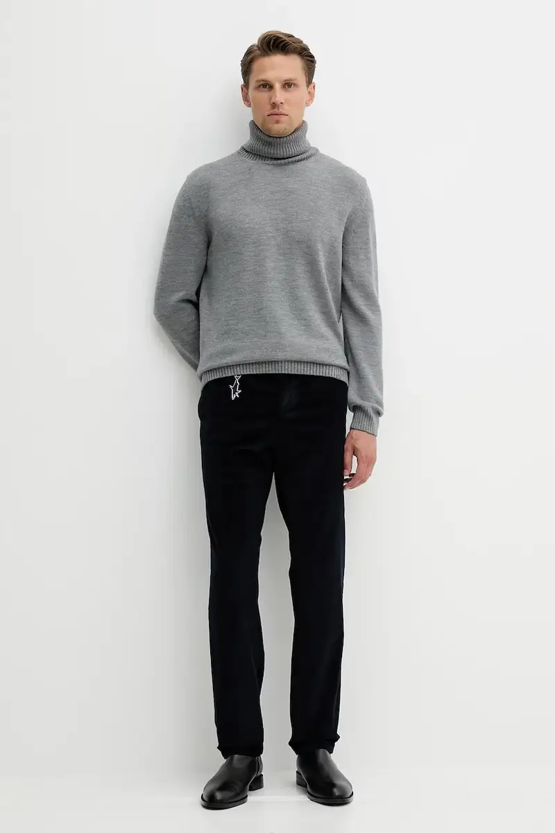 pantaloni in velluto a coste Blu navy miniatura 2