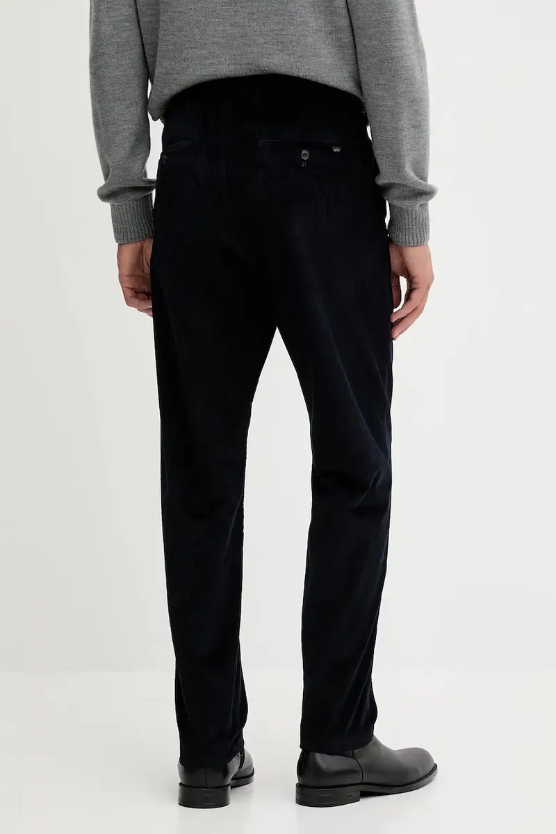 pantaloni in velluto a coste Blu navy miniatura 3