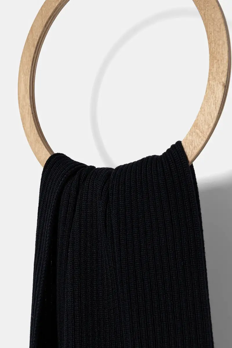 sciarpa in lana uomo colore blu navy 99311019 miniatura 2