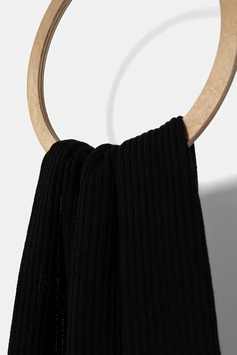 sciarpa in lana uomo colore nero 99311019 miniatura 2