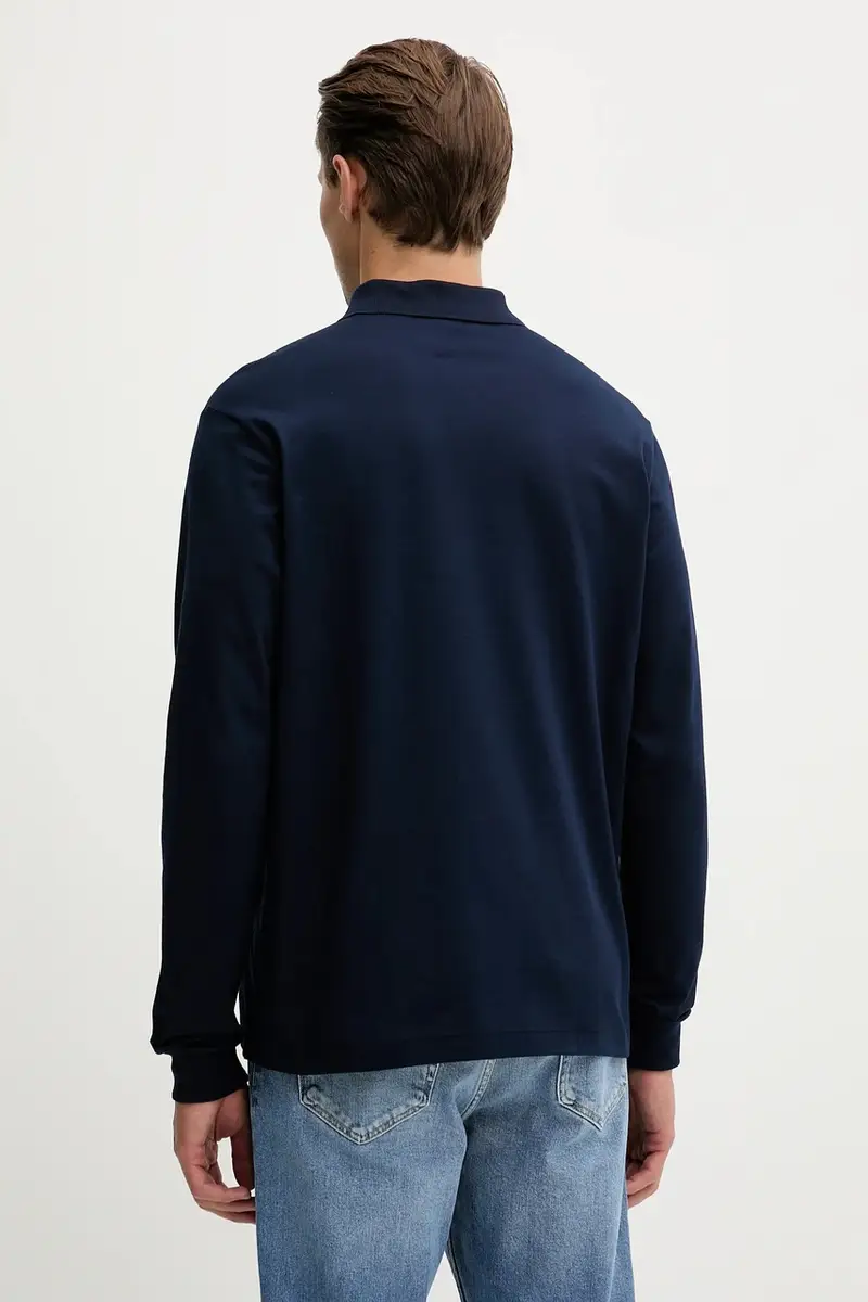 top a maniche lunghe in cotone Knitwear colore blu navy 99311003 miniatura 3