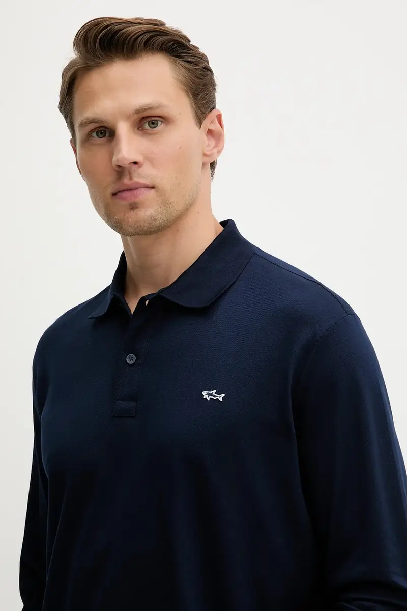 top a maniche lunghe in cotone Knitwear colore blu navy 99311003 miniatura 4